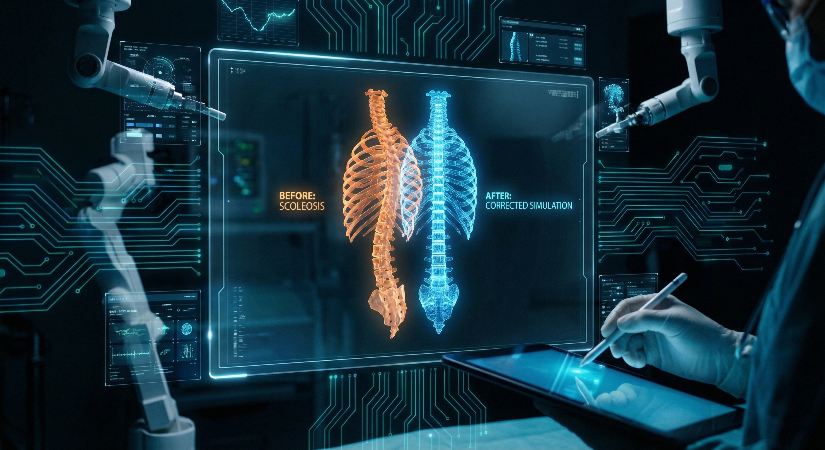 ScolioSim correction simulation visualization
